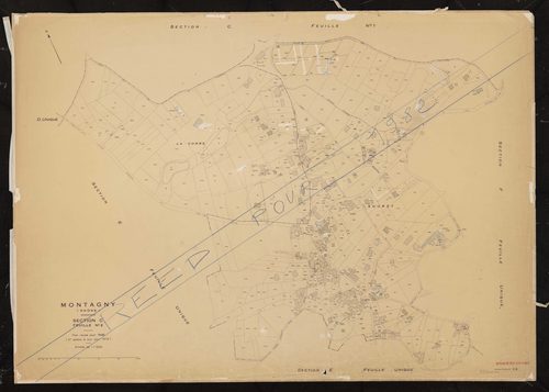 Section C feuille n°2. Plan révisé pour 1938. 2e édition à jour pour 1975. Réédité pour 1982.