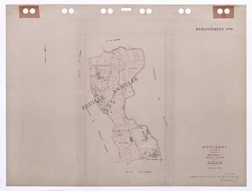 Section I dite de Brasseronde feuille unique. Plan révisé pour 1938. Edition à jour pour 1985. Feuille annulée. Remaniement 1998.