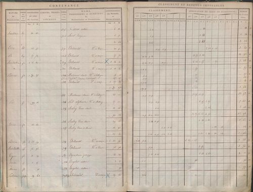 État de sections et matrice de rôle de la contribution foncière.