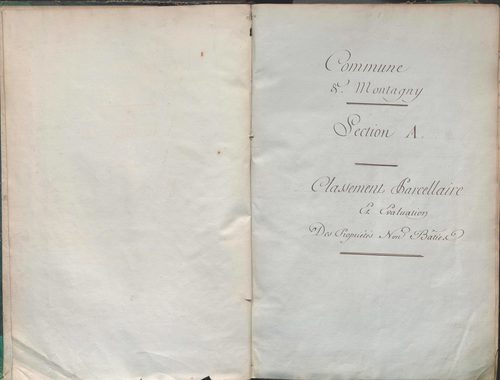 État de sections et matrice de rôle de la contribution foncière.