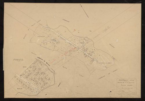 Section G dite de Baconnet feuille unique. Plan révisé pour 1938. Réédité pour 1965.