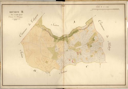 Section B dite de Combe-Giraud, feuille unique (parcelles 1-282) : une partie de la section a été attribuée à Taluyers.