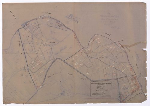 Section A 2e feuille (partie de l'ancienne 2e feuille). Plan révisé pour 1933.