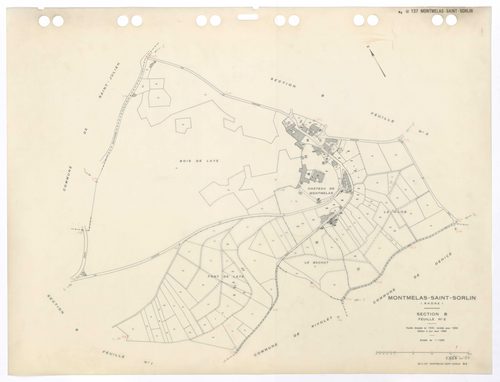 Section B feuille n°2. Feuille dressée en 1830 révisée pour 1933. Edition à jour pour 1984.