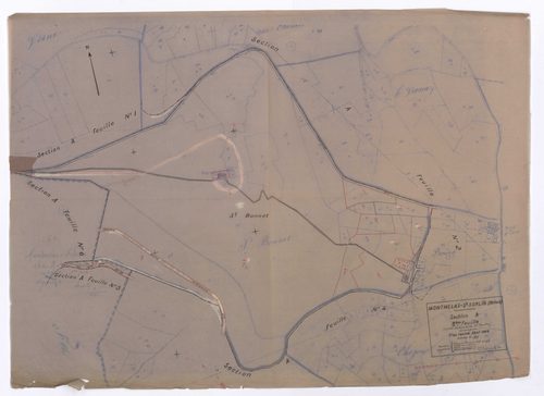 Section A 3e feuille (partie de l'ancienne 2e feuille). Plan révisé pour 1933.