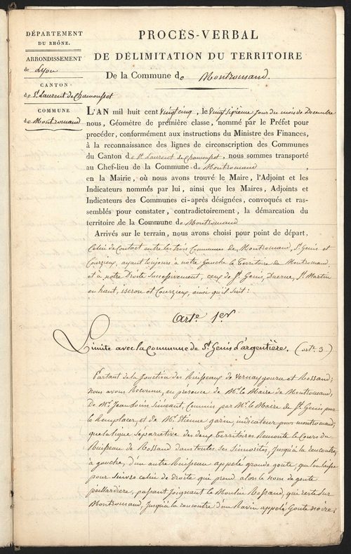 Montromant, 26 décembre 1825.
