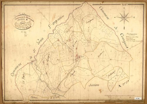 Section A dite du Creux, feuille n°1 (parcelles 1-291).