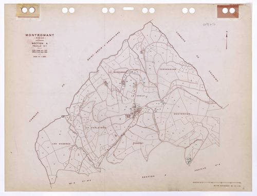Section A feuille n°1. Feuille révisée pour 1935. Edition à jour pour 1986.