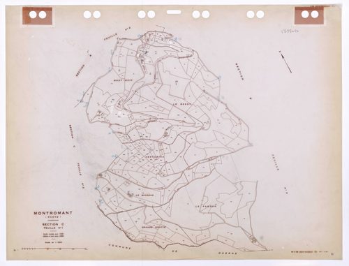Section C feuille n°1. Feuille révisée pour 1935. Edition à jour pour 1986.