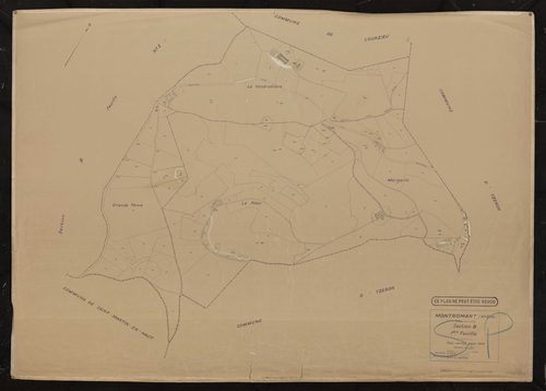 Section B 1ère feuille. Plan révisé pour 1935.