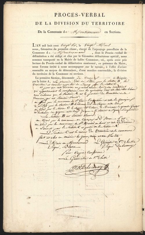 Montromant, 26 décembre 1825.