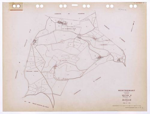 Section B feuille n°1. Feuille révisée pour 1935. Edition à jour pour 1986.
