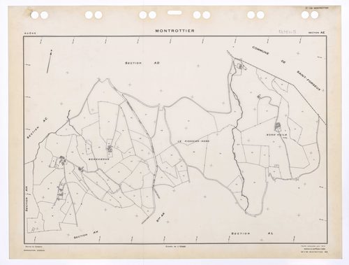 Section AE. Feuille renouvelée pour 1972. Edition à jour pour 1985.