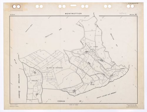 Section AV. Feuille renouvelée pour 1972. Edition à jour pour 1985.