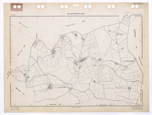 Section AX. Feuille renouvelée pour 1972. Edition à jour pour 1985.