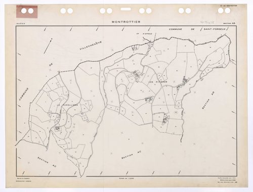 Section AB. Feuille renouvelée pour 1972. Edition à jour pour 1985.