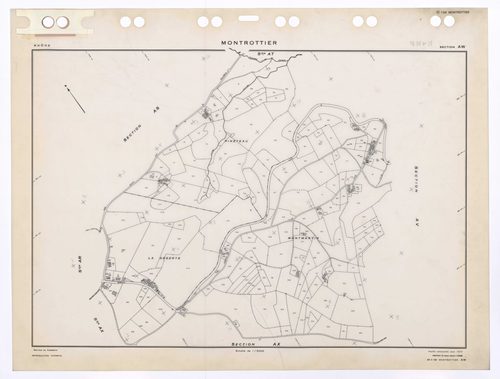Section AW. Feuille renouvelée pour 1972. Edition à jour pour 1985.