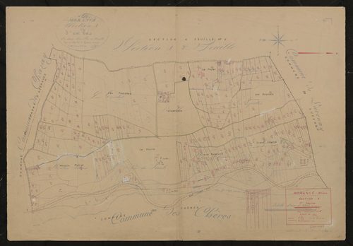 Section A 1ère feuille. Plan révisé pour 1936.