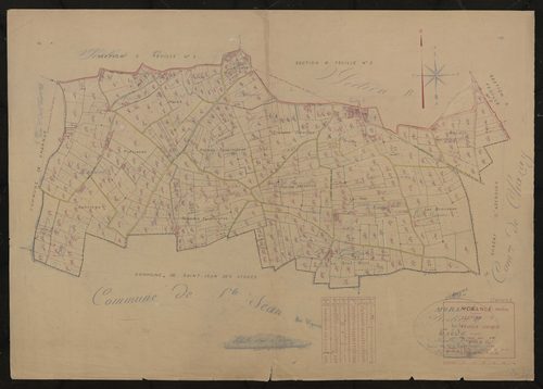 Section D feuille unique. Plan révisé pour 1936.