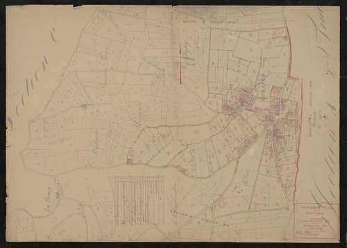 Section B 1ère feuille (partie de l'ancienne feuille unique). Plan révisé pour 1936.