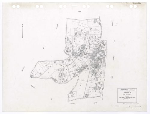 Section B 1ère feuille. Feuille dressée en 1829 révisée pour 1936. Edition à jour pour 1991.