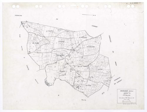Section C 1ère feuille. Feuille dressée en 1829 révisée pour 1936. Edition à jour pour 1991.