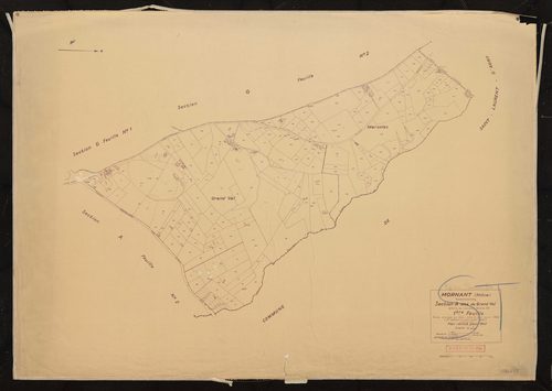 Section A dite de Grand Val (partie de l'ancienne section A) 1ère feuille. Plan révisé pour 1942, feuille dressée en 1812, mise à jour pour 1966. 2e édition à jour pour 1966.