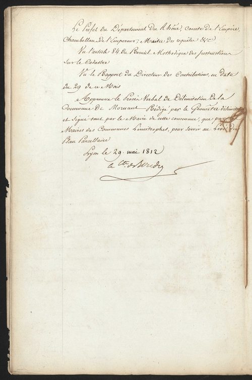 Mornant, 3 septembre 1811.