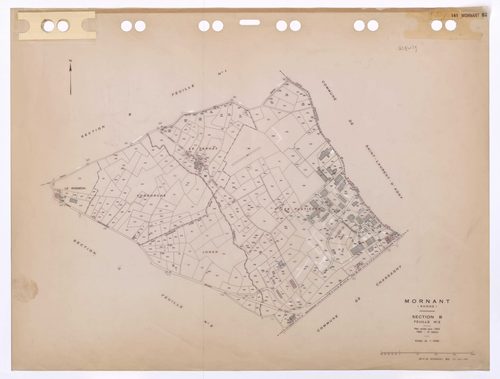 Section B feuille n°2. Plan révisé pour 1942. 2e édition à jour pour 1980.