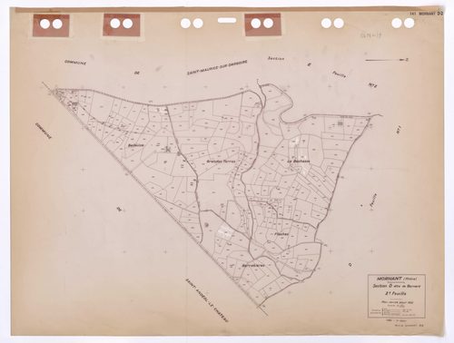 Section D dite de Bernard feuille n°2. Plan révisé pour 1942. 2e édition à jour pour 1980.