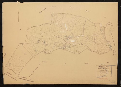 Section F dite de Chavanne feuille unique. Plan révisé pour 1942. Feuille rééditée pour 1966.