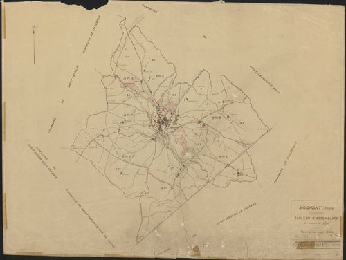 Tableau d'assemblage (TA). Plan révisé pour 1942.