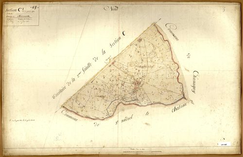 Section C dite des Grandes Vignes, feuille n°1.