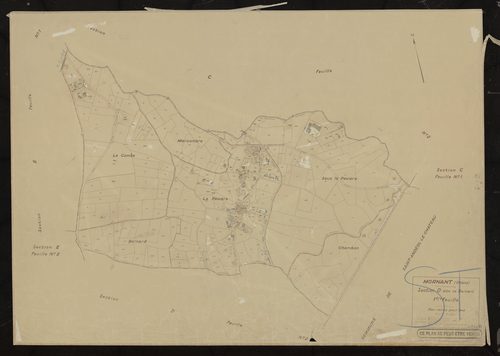 Section D dite de Bernard 1ère feuille. Plan révisé pour 1942.