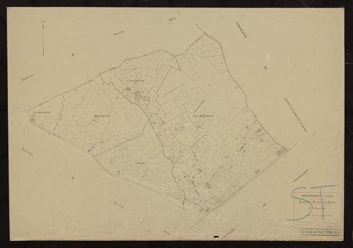 Section B dite de Sevas (partie de l'ancienne section B) 2e feuille. Plan révisé pour 1942.