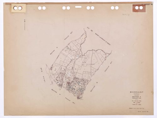 Section A dite de Grand Val feuille n°2. Plan révisé pour 1942. 3e édition à jour pour 1980.