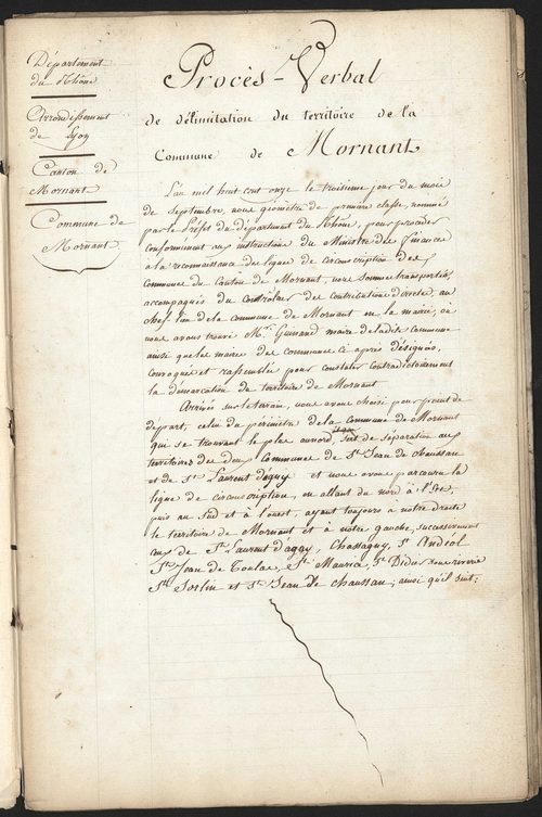 Mornant, 3 septembre 1811.