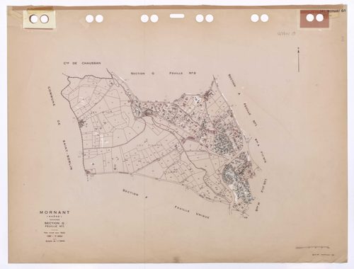 Section G feuille n°1. Plan révisé pour 1942. 3e édition à jour pour 1980.
