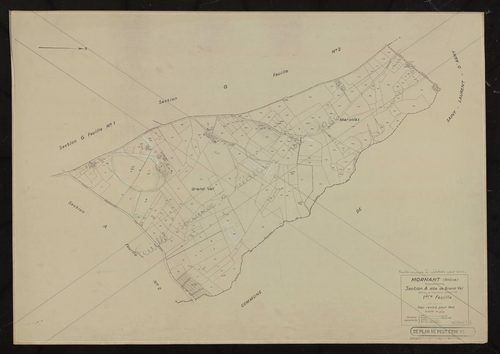 Section A dite de Grand Val (partie de l'ancienne section A) 1ère feuille. Plan révisé pour 1942. Feuille rééditée pour 1966.
