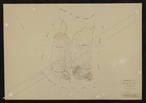 Section A dite de Grand Val (partie de l'ancienne 2e feuille) 2e feuille. Plan révisé pour 1942. Feuille rééditée pour 1977.