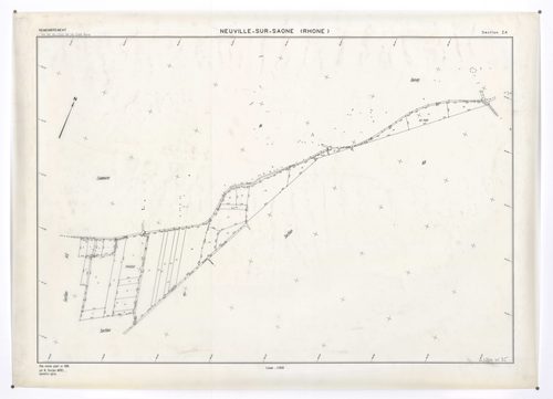 Plans minutes (couleur) : documents préparatoires. Section ZA. Plan établi en 1989.