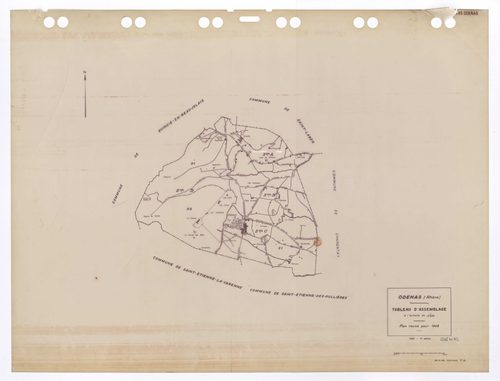 Tableau d'assemblage (TA). Plan révisé pour 1943. 3e édition pour 1982.