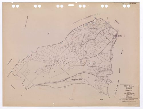 Section D 1ère feuille. Plan révisé pour 1943. Edition à jour pour 1984.