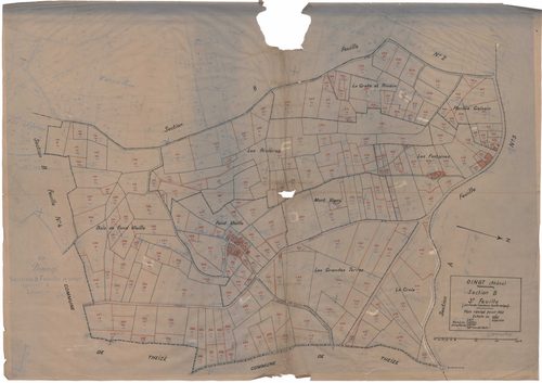 Section B 3e feuille (partie de l'ancienne feuille unique). Plan révisé pour 1932.