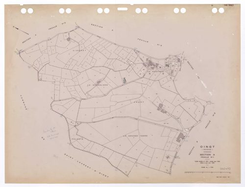 Section A 1ère feuille. Feuille dressée en 1827 révisée pour 1932. Edition à jour pour 1984.