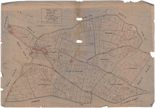 Section B 2e feuille (partie de l'ancienne feuille unique). Plan révisé pour 1932.