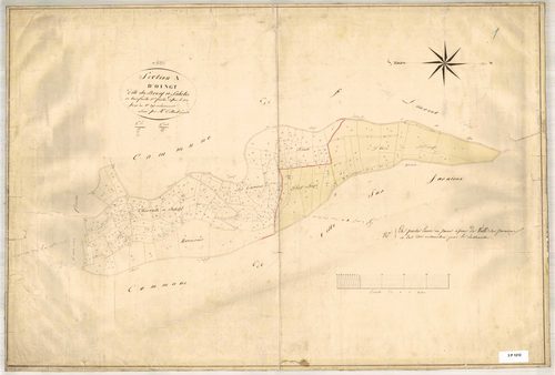 Section A dite du Bourg et Sabotes, feuille n°1 (parcelles 1-195).