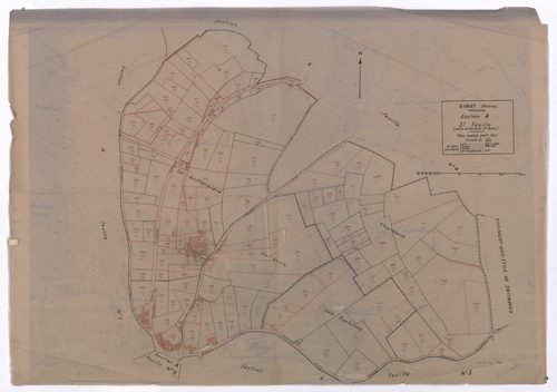 Section A 5e feuille (partie de l'ancienne 2e feuille). Plan révisé pour 1932.