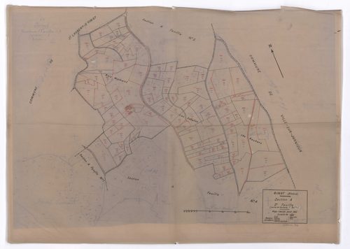 Section A 2e feuille (partie de l'ancienne 2e feuille). Plan révisé pour 1932.