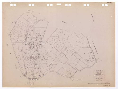 Section A 5e feuille. Feuille dressée en 1827 révisée pour 1932. Edition à jour pour 1984.